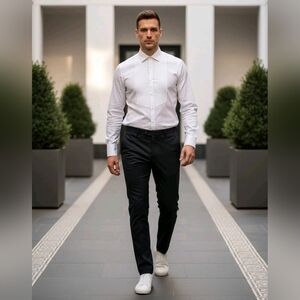 Turnbull & Asser 15.5 White Cotton Button Down Oxford  Shirt French Cuff Formal